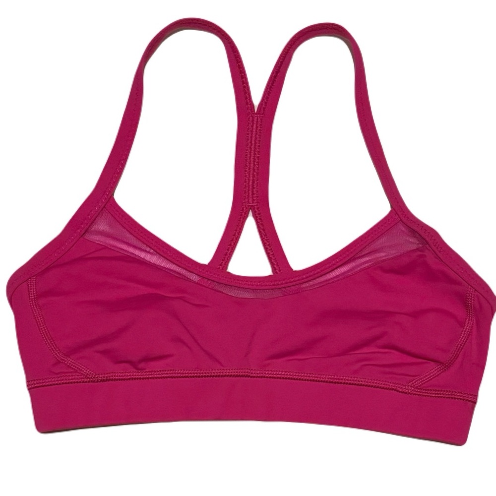 Lululemon Sports Bra Flow Racetrack Pink Size XS
